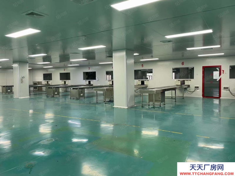 (出租)广州 白云太和6400平独门独院现成化妆品无尘车间出租现成生产线