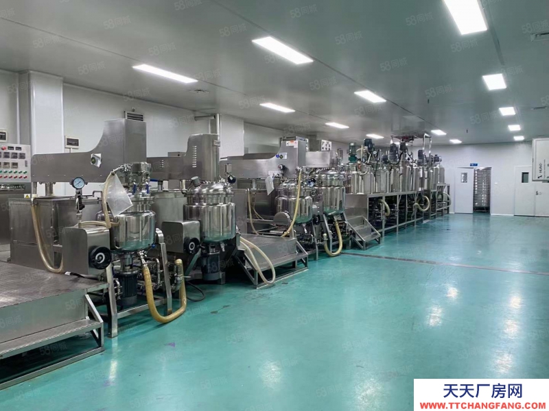 (出租)广州 白云太和6400平独门独院现成化妆品无尘车间出租现成生产线