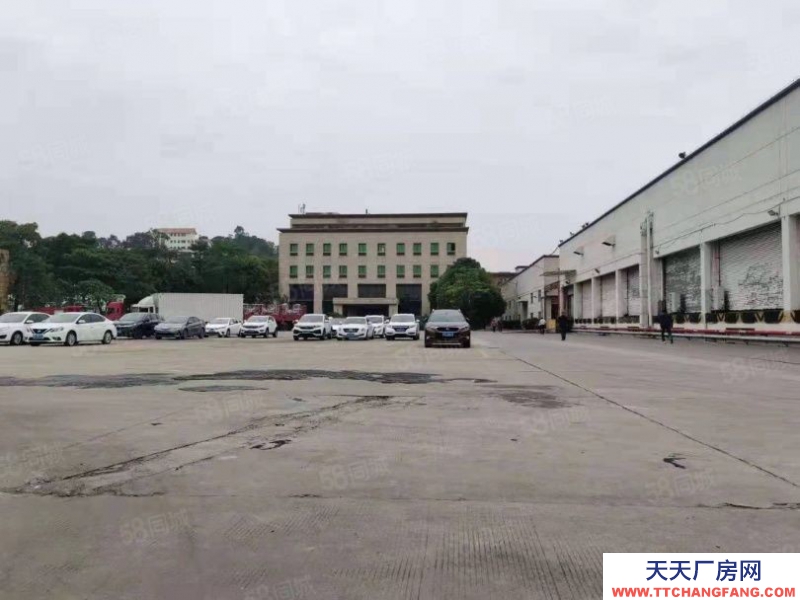(出租) 深圳松岗高速口仓库6万平滴水10米带卸货平台超大空地红本钢构出租