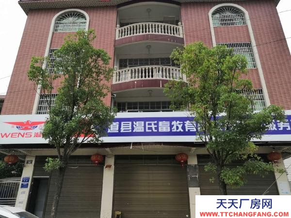 永州市道县方便面厂房 临街三门面，四层屋。交通方便