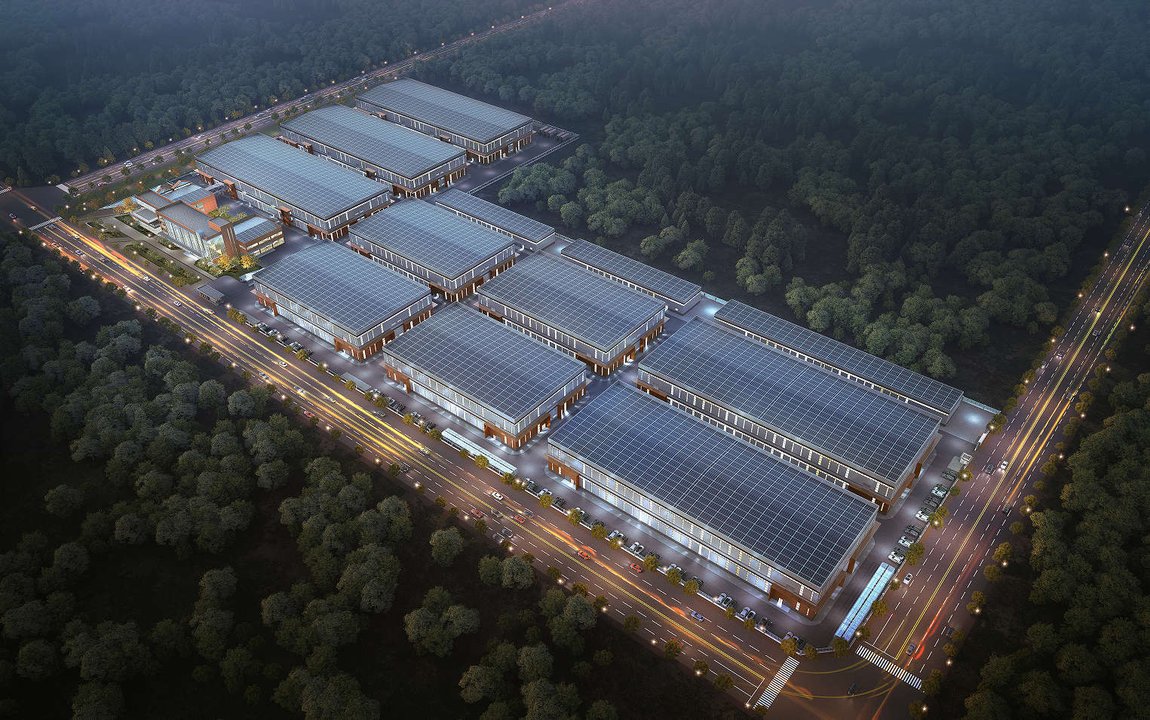 园区鸟瞰夜景图